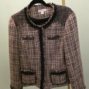 Coldwater Creek Women's Tweed Blazer - Black and Brown